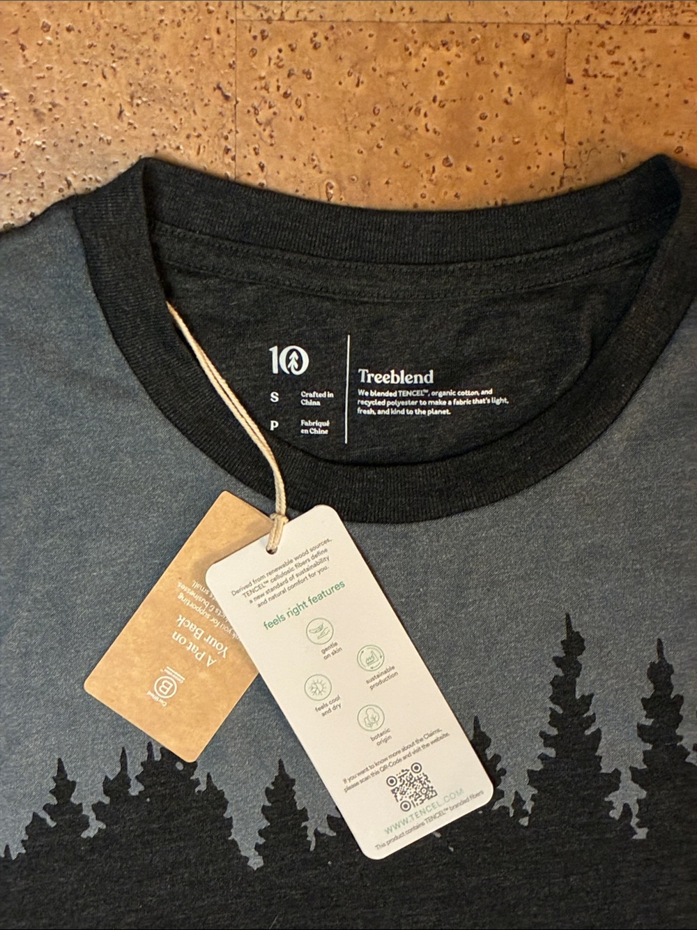 Tentree Two-Tone Gray Graphic Short Sleeve Tee - Picture 2 of 6